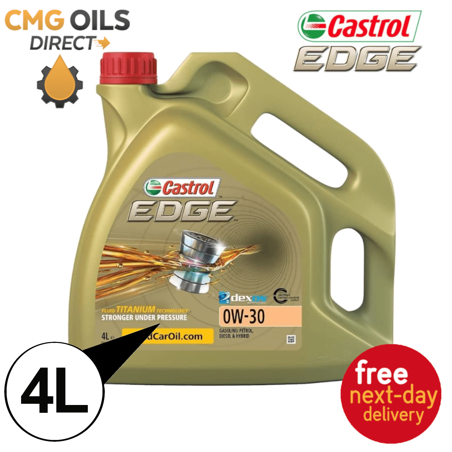 CASTROL EDGE 0W-30 4L(1533EB) Titanium FST (Fully Synthetic) OIL ...