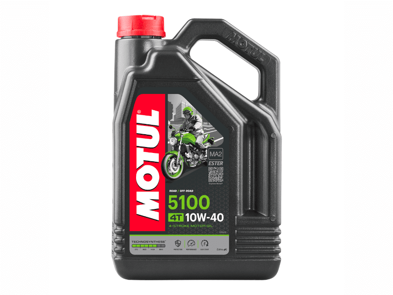 Motul 5100 10W40 Ester Semi Synthetic 4T 4 Litres Motorbike Engine Oil Api Sm/Sl